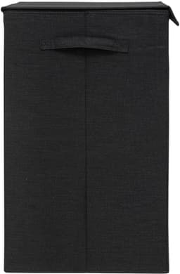 5Five Eureka sorteer wasmand - 74 liter - zwart - 37 x 37 x 60 cm - MDF/Polyester stof - met afsluitklep — thumbnail 4