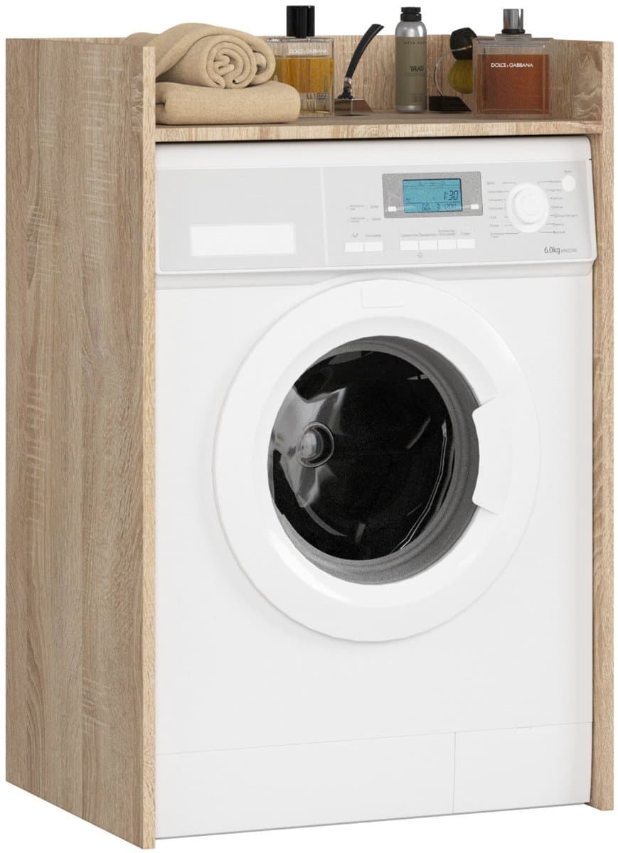 Wasmachine Kast / Wasmachine Ombouw / Wasmachine Meubel FIN / Sonoma Eik / AKORD Furniture Factory / 64 x 98 x 50 cm — afbeelding 1