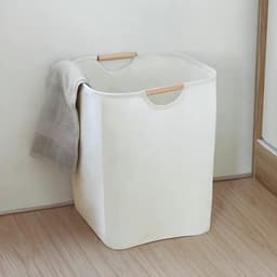 Grote wasmand met handvat, gemakkelijk op te vouwen voor slaapkamer, badkamer, kinderkamer, reizen, 72 liter — thumbnail 2
