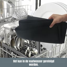 QIN® Lekbak Wasmachine - Lekbak - Anti Trillingsmat Wasmachine - Lekbak Wasmachine - Lekbak Wasmachine Universeel - Zwart - 60cm x 60cm x 2cm — thumbnail 4