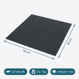 Cheqo® Anti Trillingsmat Wasmachine en Wasdroger - Antislipmat - Trillingsdemper - Geluidsdempende Mat - Anti Vibratiemat - Dempingsmat - Wasmachine Onderlegger - Vloerbeschermingsmat voor Vaatwasser en Fitnessapparaat - Trilmat - Grijs — thumbnail 2