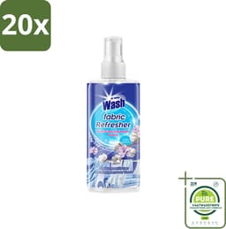 20 x At Home - Wash - Textielverfrisser - Fresh Cotton - Neutraliseert Onaangename Geuren - 300 ml - Grootverpakking - Textielverfrisser - Katoengeur - Geur Neutraliseren - Kleding Verfrissen - Stoffen Verfrissen — thumbnail 1