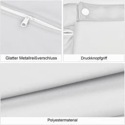 Dailygoods- Waszak waterdicht - Opbergtas set van 2 - Ruime opslag - Handgrepen voor vuile kleding - Duurzaam materiaal - Compact opvouwbaar - Opbergzak — thumbnail 4