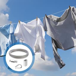 Dailygoods- Staalkabel 30 m - Roestvrij Staal 304 - PVC Coating - Bevestigingsvoorzieningen - Vingerhoed - Hoogwaardige Flexibiliteit - Draadkabel — thumbnail 3