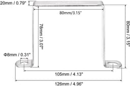 Dailygoods- Connector U-vormige Beugel 78 x 82mm - Buisbandklem - Roestvrij Staal - Corrosiebestendig - Duurzaam - Hoogwaardige Materialen - Buisklem — thumbnail 5
