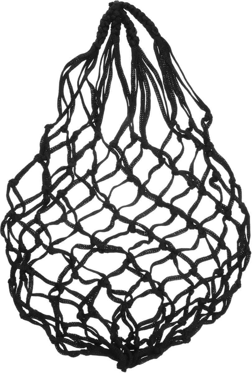 Voerzak Pluimvee - Hooi Net - Langzaam Voeren - Duurzaam Nylon Gaas - 64x3cm - Zwart — afbeelding 1