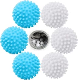 Droogbal, 6 stuks drogerballen voor wasdroger (blauw wit) | Wasbal voor wasmachine, herbruikbare droger voor wasmachine, wasdroger, ballen, wolliger wasgoed — thumbnail 1