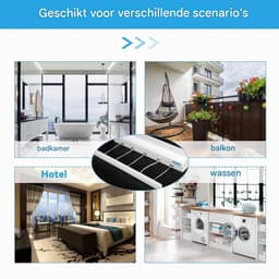 longziming -Uitschuifbare Waslijn Wandmontage – Intrekbare Waskabel 3,75 m met 5 Lijnen – Ruimtebesparende Drooglijn voor Badkamer, Balkon en Wasruimte – Wandwaslijn met Automatisch Rolmechanisme — thumbnail 2