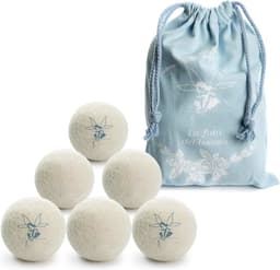 Wollen droogballen, 6 anti-kreuk droogballen en vangen het haar met etherische theeboomolie, wollen droogballen met wasgeurdiffuser — thumbnail 1