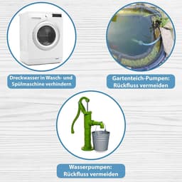 Terugslagklep Set - Afvoerklep Waterslot - Voorkomen Water Terugstroming - Inclusief Slangklemmen - 21 mm - Grijs — thumbnail 2
