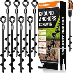 Grondanker, grondanker, trampoline, om in te draaien, heavy duty trampolineanker voor tenten, schommelframe, luifels - ShopVlot — thumbnail 1
