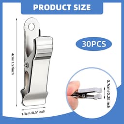 30 Pcs 1/2 Inch Wide Spring Clips Metal Mini Crocodile Clips Stainless Steel Non Slip Spring Clips for Curtains - ShopVlot — thumbnail 3