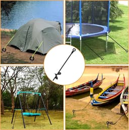 Grondankers 4 stuks - Zwart - Windproof campingtent bevestiging - Eenvoudige installatie in 10 seconden - ShopVlot — thumbnail 4