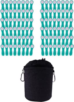 Kledingknijpers 96 stuks - Turquoise - Stevige grip - Ideaal voor delicate kleding - ShopVlot — thumbnail 1