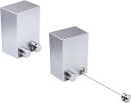 2 stuks 4,2 m intrekbare kledinglijn, zware wandmontage, draagbare tuinlijnen (zilver) — thumbnail 1
