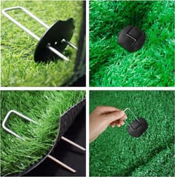 30 Haringen en Sluitringen Set voor Mulchen en Tuin - Verzinkt Staal - Drainage - Onkruiddoek - 15 cm - U-vorm - Zware Toepassingen — thumbnail 3