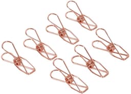 Dailygoods - 50 stuks stalen draadklemmen, 32 mm multifunctionele pinnen voor kleding, rekeningen, papier, kantoorbenodigdheden, keuken, kamperen (roségoud) — thumbnail 3