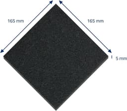 Compostemmer 5 liter - Actieve koolfilter - 165 x 165 mm - Vervangingsfilter voor geurcontrole - Geschikt voor compostemmers en kattenbakken — thumbnail 2