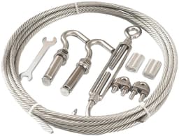 Stalen Kabel - Kledinglijn Staaldraad - Buiten Ophangen - Roestvrij Coating - 6mm 12 Meter - Zilver — thumbnail 1