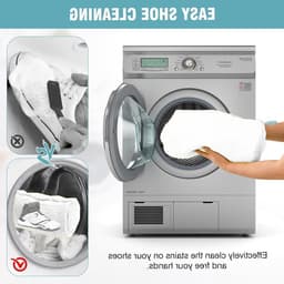 Waszak voor sport- en trainingsschoenen, duurzame mesh met rits voor veilig wassen, herbruikbaar en hoogwaardig — thumbnail 2