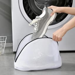 Waszak voor schoenen - 2-delige mesh waszakken voor de wasmachine, beschermt tegen beschadiging en vuil — thumbnail 3
