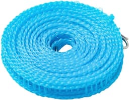 Waslijn - Draagbaar - Kamperen Reizen - Winddichte Haken - 500 cm - Blauw — thumbnail 3