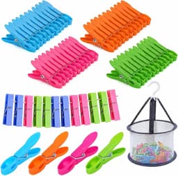 Wasknijpers 60 stuks - winddicht - afdrukvrij plastic - ideaal voor waslijnen - ShopVlot — thumbnail 1
