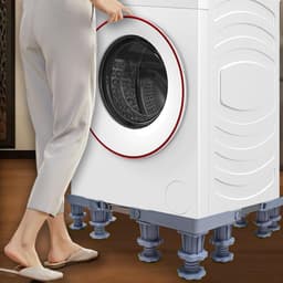 Wasmachine Onderstel - Apparaat Verhoger - Apparaten Plaatsen - Verstelbaar & Stevig - 45-68 cm - Grijs — thumbnail 2