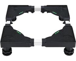 Wasmachinebasis - Apparaatvoet - Apparaten Verplaatsen - Verstelbaar & Anti-vibratie - 43-62 cm - Zwart
