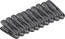 Droogclips - Wasknijpers kleding - Kleding drogen - Versterkt winddicht ontwerp - 10 stuks - Grijs Transparant — thumbnail 1