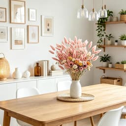 Gedroogde Bloemen, 45 cm, 60 Stuks, Gedroogde Natuurlijke Pampasgras, Planten, Pluizige Droogbloemen Geschikt voor Bruiloften in Bohemian-Stijl Verjaardagsfeestjes (Roze) — thumbnail 5