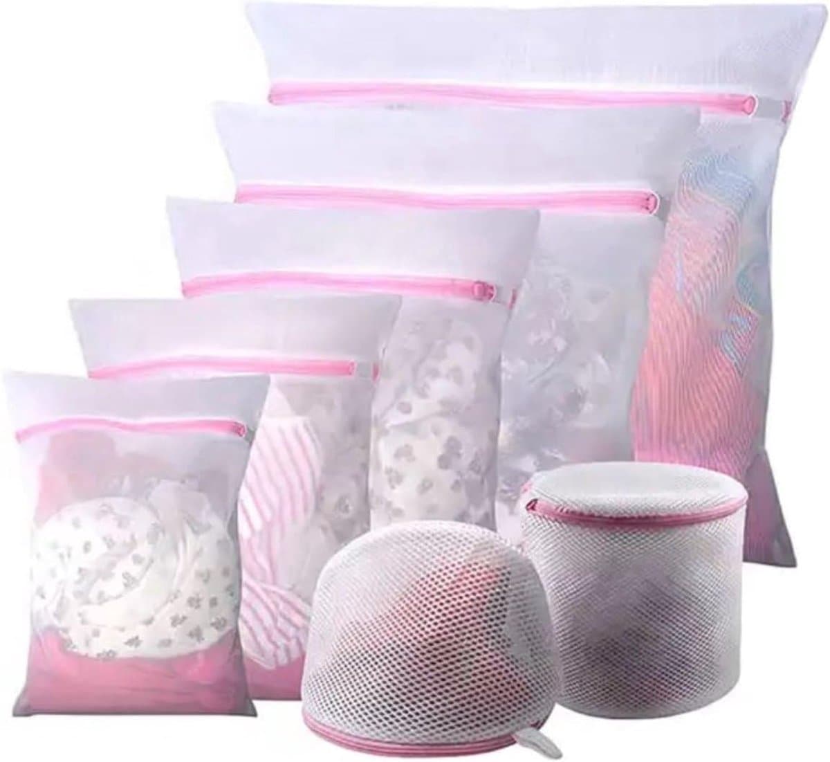 Waszakken Set van 7 voor Wasgoed - Waszakje Lingerie - Waszak bh - Wasnet Groot Bescherm je Wasgoed met deze Set van 7 Waszakken - Lingerie Waszakje - Bh Waszak - Groot Wasnet — afbeelding 1