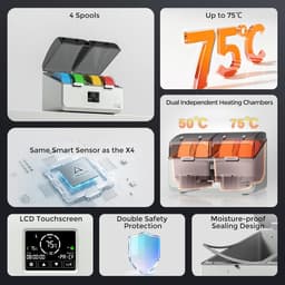 Filament Droger - 3D Print Droger - 3D Printen Verbeteren - 4 Spoelen Capaciteit — thumbnail 4