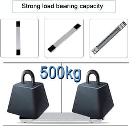 Wasmachine Verhoger - Onderstel Verrijdbaar - Apparaten Verplaatsen - Verstelbaar Met Rem - 45-70 cm - Zwart — thumbnail 5