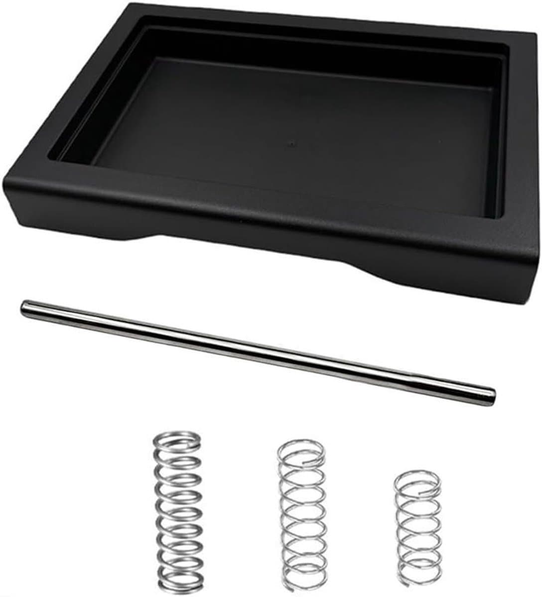 Lage lekbak - Koffiemachine bak - Koffie zetten - Met OPV-veren - 22 x 14 x 3 cm - Zwart — afbeelding 1
