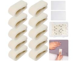 SnelShoppen - 10 x Bed Clips - Duvet Clips voor Dekbedden zonder Naalden - Beddekklemmen met 2 Montagekaarten en Transparante Opberdoos - Antislip, Wi