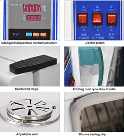 Droogoven - Luchtdroger Oven - Laboratorium Drogen - Constante Temperatuur - 43 liter - Wit — thumbnail 3