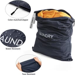 Extra grote waszak 60 x 90 cm, reiswaszak voor vuile kleding, nylon opbergzak voor studenten, camping en caravan — thumbnail 5