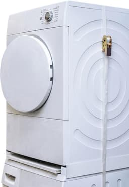 Scanpart tussenstuk voor wasmachine en droger met werkblad inclusief spanband - Ideaal voor zwaardere warmtepompdrogers - Geschikt voor AEG Bosch LG Miele Samsung Siemens Zanussi Whirlpool - Stapelkit - Universeel — thumbnail 2