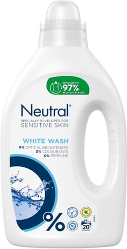 2 x Neutral Vloeibaar Wasmiddel Wit 20 Wasbeurten 1 liter - Gevoelige Huid - Wasmiddel - Wasmachine - Wasmiddel Voor Gevoelige Huid - Neutraal Wasmiddel — thumbnail 3