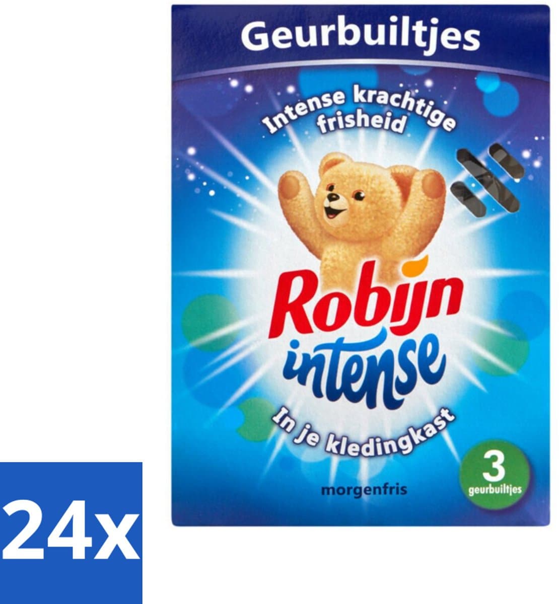 24 x Robijn Geurbuiltjes Intense 3 stuks per verpakking - Geur In Kleding - Frisheid In Kleding - Langdurige Geur - Geurbuiltjes - Kledingkast Geur — afbeelding 1