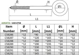 Allecto plus - Set van 2 schroefhaken oogring voor buissteigers, houten net, wandbevestiging - Staal - Zilverkleurig - Ø12x90mm. — thumbnail 4