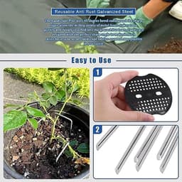 Grondankers voor Worteldoek en Tuinvlies - 50 Stuks 150 mm Lang met Bufferwasherset — thumbnail 5