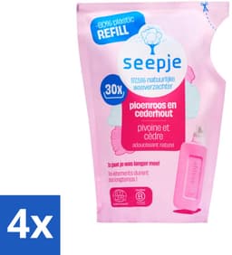 4 x Seepje - Wasverzachter - Duurzaam & Frisse Geur - Navulling - Pioenroos en Cederhout - 30 Wasbeurten - 750 ml - Wasverzachter - Wasmiddel - Natuurlijke Wasverzachter - Biologische Wasverzachter - Duurzame Wasverzachter — thumbnail 3