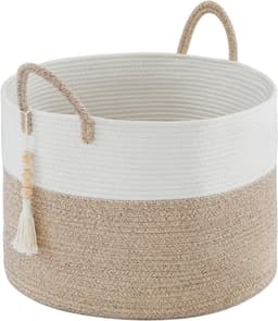 Ibenzoa® Grote Handgeweven Wafelmand van Natuurlijke Vezels - 65 Liter Capaciteit — thumbnail 1