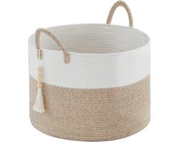 Ibenzoa® Grote Handgeweven Wafelmand van Natuurlijke Vezels - 65 Liter Capaciteit