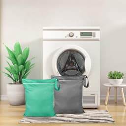 Ibenzoa® Waterdichte Herbruikbare Organisator voor Kleding en Zwemspullen met Grote Capaciteit, 2 Stuks, Groen en Donkergrijs — thumbnail 2