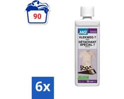 6 x HG - Wasruimte - Vlekweg 7 - Roest - 50 ml - Roestvlekken Verwijderen - Vlekkenverwijderaar - Textiel Reiniging - Tegels Schoonmaken - Natuursteen Reinigen