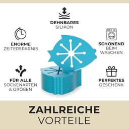 Sokkenklemmen voor wasmachine en droger - 20 stuks, perfecte grip voor alle sokkenmaten — thumbnail 5