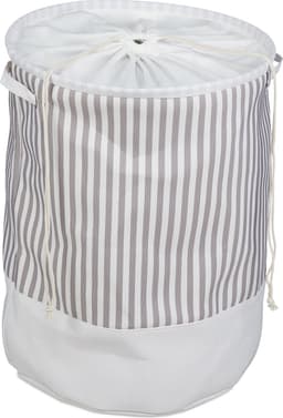 wasmand met koord - 60 l - opvouwbaar - stof - 56 x 42,5 cm - handgrepen - badkamer — thumbnail 1